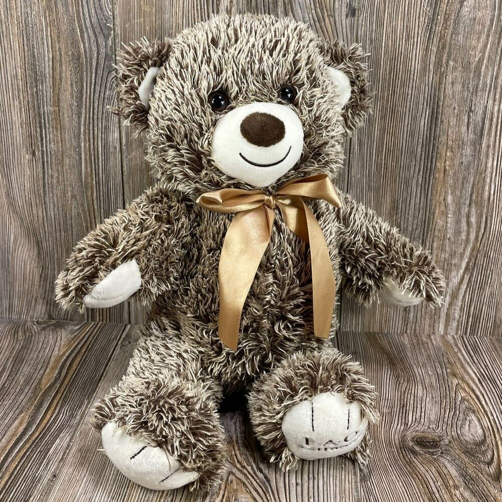 FAO Schwarz Teddy Bear Soft Fluffy Plush Brown Tan